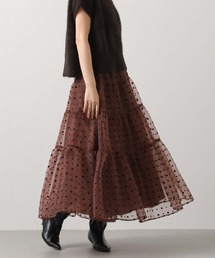 Gready Brilliant | 刺繍オーガンティアードスカート(スカート)