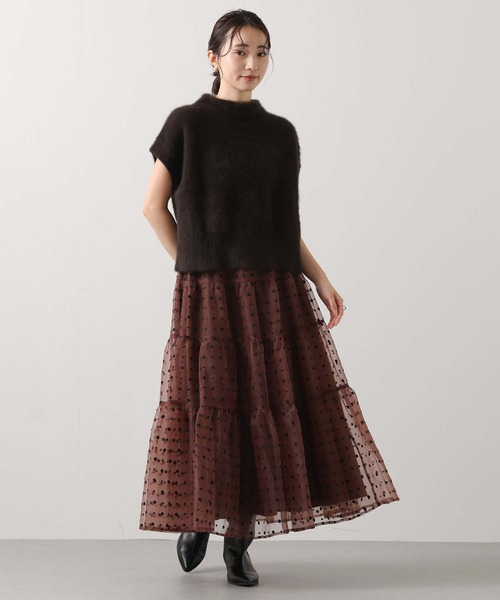 Gready Brilliant（グレディブリリアン）の「刺繍オーガンティアードスカート（スカート・レディース・ブラウン/ブラック・38）」の19枚目の写真