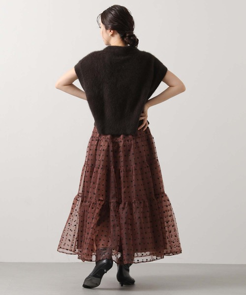 Gready Brilliant（グレディブリリアン）の「刺繍オーガンティアードスカート（スカート・レディース・ブラウン/ブラック・38）」の21枚目の写真