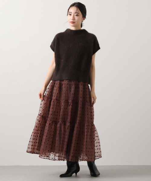 Gready Brilliant（グレディブリリアン）の「刺繍オーガンティアードスカート（スカート・レディース・ブラウン/ブラック・38）」の22枚目の写真