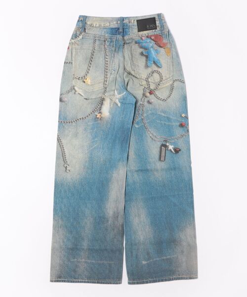 Judin（ジュディン）の「Denim print wide pants【JD】（デニムパンツ・レディース・ブルー・S/M）」の20枚目の写真