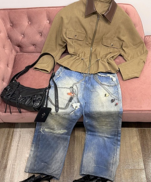 Judin（ジュディン）の「Denim print wide pants【JD】（デニムパンツ・レディース・ブルー・S/M）」の18枚目の写真