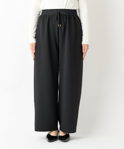 un dix cors（アンディコール）の「《オンオフ選ばず活躍》サンディカットジョーゼットカーブパンツ（スラックス・レディース・ブラック/オフホワイト/ライトグレー・FREE）」の18枚目の写真