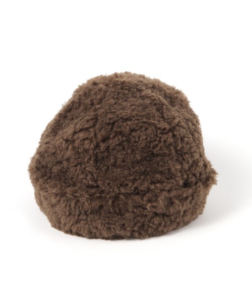 studio CLIP(スタディオクリップ)の「プードルファーワッチ(ニットキャップ/ビーニー・レディース・ナチュラル/チャコール/ブラウン・FREE)」の4枚目の写真