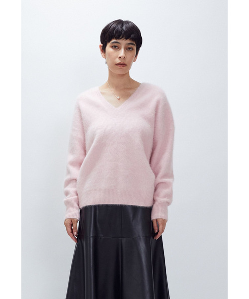1er Arrondissement(プルミエアロンディスモン)の「FOXカシミアVネックプルオーバー(ニット/セーター・レディース・ベージュ/ピンク系その他4/ブラック系その他3・FREE)」の3枚目の写真