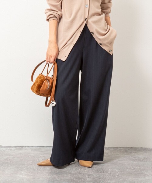 NOLLEY’S（ノーリーズ）の「ウォッシャブル裏起毛WARMパンツ（その他パンツ・レディース・ライトグレー/オフホワイト/ブルー系その他7・40/38/36/34）」の3枚目の写真