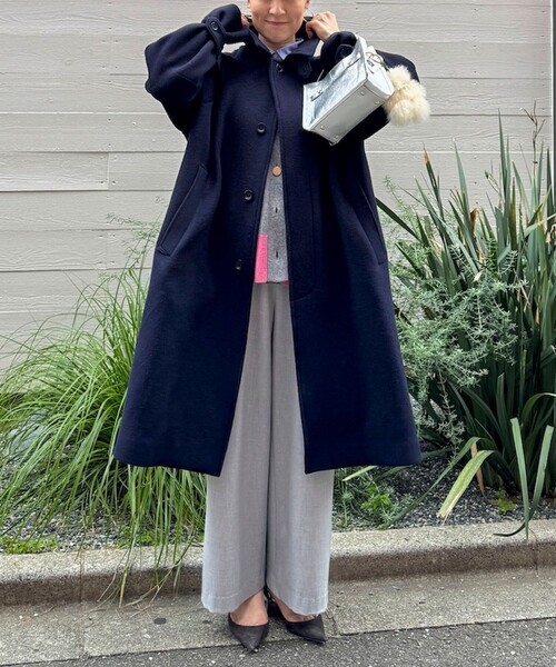 NOLLEY’S（ノーリーズ）の「ウォッシャブル裏起毛WARMパンツ（その他パンツ・レディース・ライトグレー/オフホワイト/ブルー系その他7・40/38/36/34）」の4枚目の写真