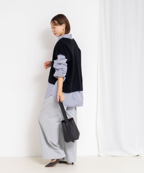 NOLLEY’S（ノーリーズ）の「ウォッシャブル裏起毛WARMパンツ（その他パンツ・レディース・ライトグレー/オフホワイト/ブルー系その他7・40/38/36/34）」の8枚目の写真