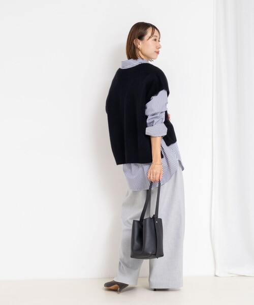 NOLLEY’S（ノーリーズ）の「ウォッシャブル裏起毛WARMパンツ（その他パンツ・レディース・ライトグレー/オフホワイト/ブルー系その他7・40/38/36/34）」の9枚目の写真