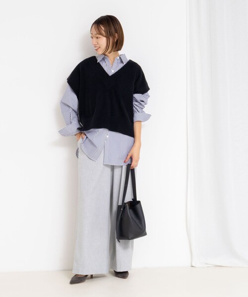 NOLLEY’S（ノーリーズ）の「ウォッシャブル裏起毛WARMパンツ（その他パンツ・レディース・ライトグレー/オフホワイト/ブルー系その他7・40/38/36/34）」の10枚目の写真