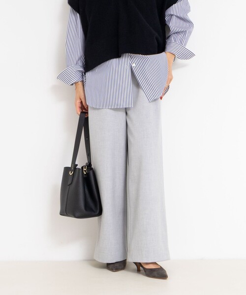 NOLLEY’S（ノーリーズ）の「ウォッシャブル裏起毛WARMパンツ（その他パンツ・レディース・ライトグレー/オフホワイト/ブルー系その他7・40/38/36/34）」の11枚目の写真