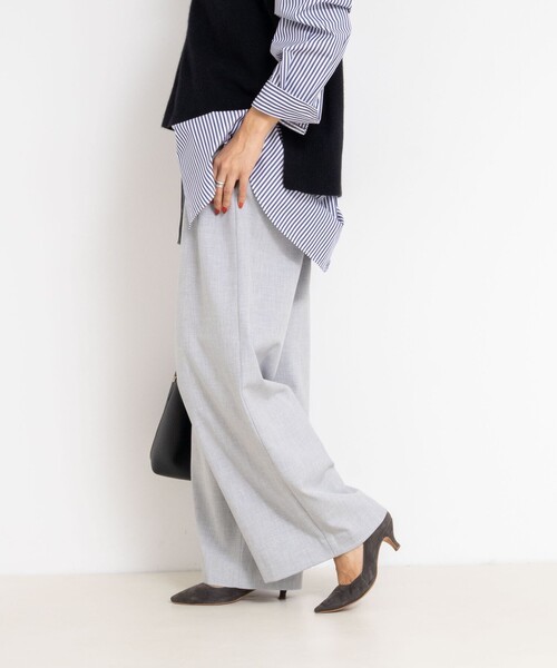 NOLLEY’S（ノーリーズ）の「ウォッシャブル裏起毛WARMパンツ（その他パンツ・レディース・ライトグレー/オフホワイト/ブルー系その他7・40/38/36/34）」の12枚目の写真