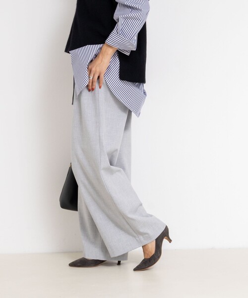 NOLLEY’S（ノーリーズ）の「ウォッシャブル裏起毛WARMパンツ（その他パンツ・レディース・ライトグレー/オフホワイト/ブルー系その他7・40/38/36/34）」の15枚目の写真