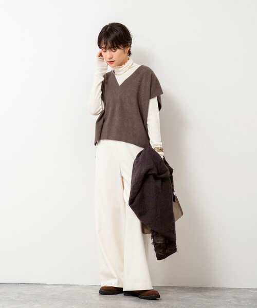 NOLLEY’S（ノーリーズ）の「ウォッシャブル裏起毛WARMパンツ（その他パンツ・レディース・ライトグレー/オフホワイト/ブルー系その他7・40/38/36/34）」の18枚目の写真