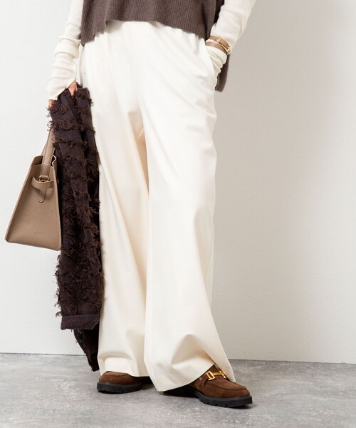 NOLLEY’S（ノーリーズ）の「ウォッシャブル裏起毛WARMパンツ（その他パンツ・レディース・ライトグレー/オフホワイト/ブルー系その他7・40/38/36/34）」の19枚目の写真