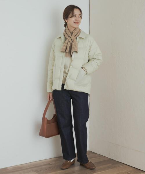 NANGA（ナンガ）の「『別注』NANGA×DOORS　BALCOLLAR LIGHTDOWNJACKET（ダウンジャケット/コート・レディース・アイボリー/ブラック・ONE）」の8枚目の写真