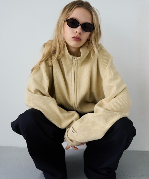 HANNE（アン）の「ドライバーズニット（ニット/セーター・レディース・グレー/ベージュ/ネイビー/ブラック・FREE）」の4枚目の写真