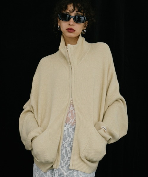 HANNE（アン）の「ドライバーズニット（ニット/セーター・レディース・グレー/ベージュ/ネイビー/ブラック・FREE）」の12枚目の写真