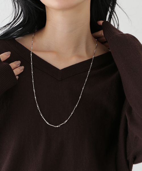 PHILIPPE AUDIBERT（フィリップ オーディベール）の「PHILIPPE AUDIBERT/フィリップ・オーディベール チェーンネックレス SA6622:AR（ネックレス・レディース・シルバー・FREE）」の8枚目の写真