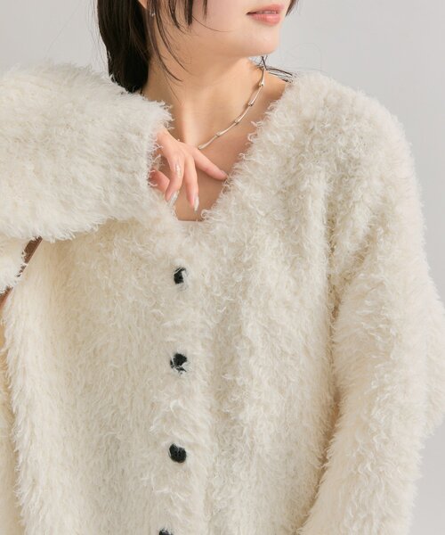 mystic（ミスティック）の「【前後2WAY】ループボタン カーディガン（カーディガン/ボレロ・レディース・キャメル/グレー/オフホワイト・FREE）」の12枚目の写真