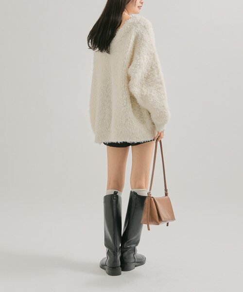 mystic（ミスティック）の「【前後2WAY】ループボタン カーディガン（カーディガン/ボレロ・レディース・キャメル/グレー/オフホワイト・FREE）」の14枚目の写真