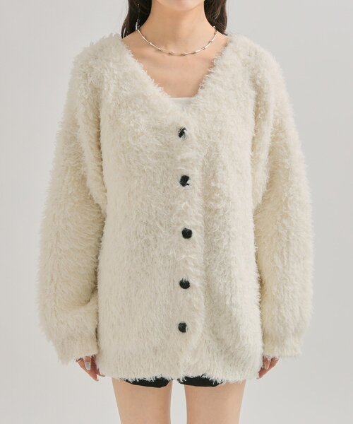 mystic（ミスティック）の「【前後2WAY】ループボタン カーディガン（カーディガン/ボレロ・レディース・キャメル/グレー/オフホワイト・FREE）」の16枚目の写真