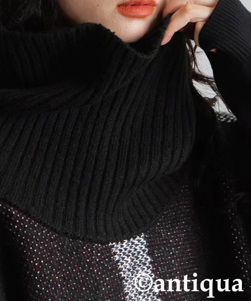 antiqua（アンティカ）の「チェック柄 2WAY ポンチョ スカート（ポンチョ・レディース・ブラック・ONESIZE）」の14枚目の写真