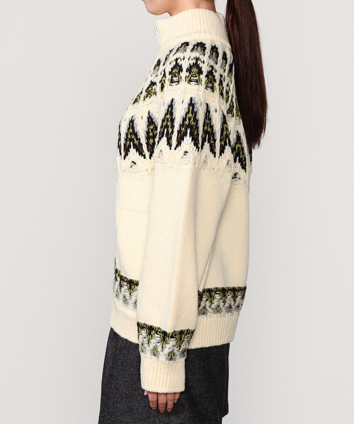 Coohem（コーヘン）の「COOHEM | 〈別注〉ノルディック ニットブルゾン WOMEN（カーディガン/ボレロ・レディース・ホワイト系その他・F）」の9枚目の写真