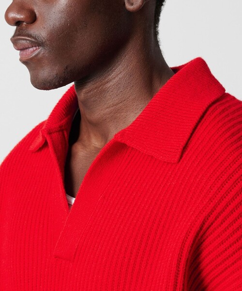 ＜OWNESS＞フレンチ ウール アゼ スキッパー ニット OWNESS＞フレンチ ウール アゼ スキッパー ニット