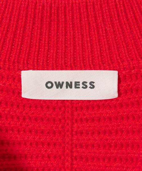 OWNESS＞フレンチ ウール アゼ スキッパー ニット