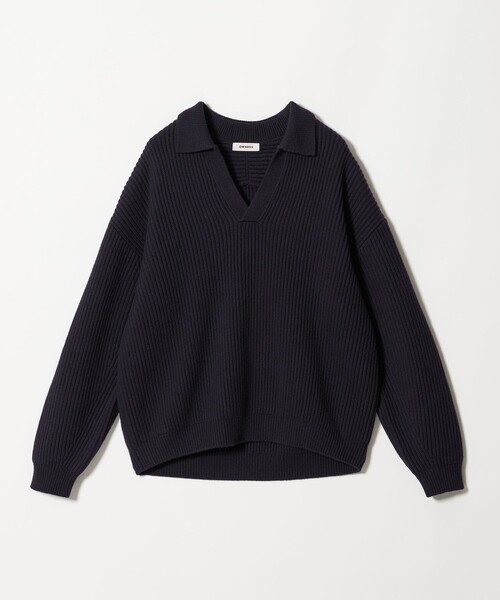 ＜OWNESS＞フレンチ ウール アゼ スキッパー ニット BEAUTY&YOUTH UNITED ARROWS（ビューティーアンドユースユナイテッド