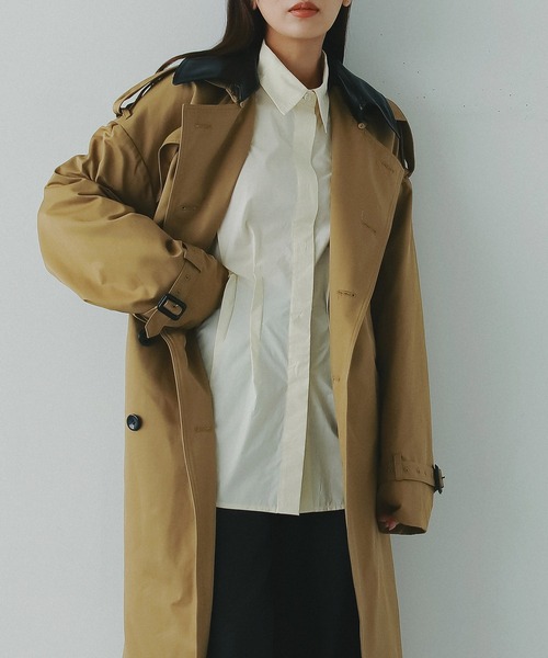 AJUGA.（アジュガ）の「ウエストタックシャツ（シャツ/ブラウス・レディース・チャコールグレー/ホワイト/ペールイエロー・S/M）」の3枚目の写真