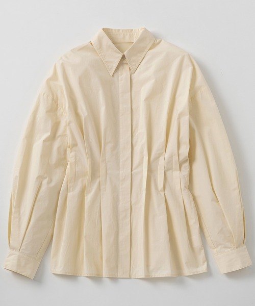 AJUGA.（アジュガ）の「ウエストタックシャツ（シャツ/ブラウス・レディース・チャコールグレー/ホワイト/ペールイエロー・S/M）」の8枚目の写真