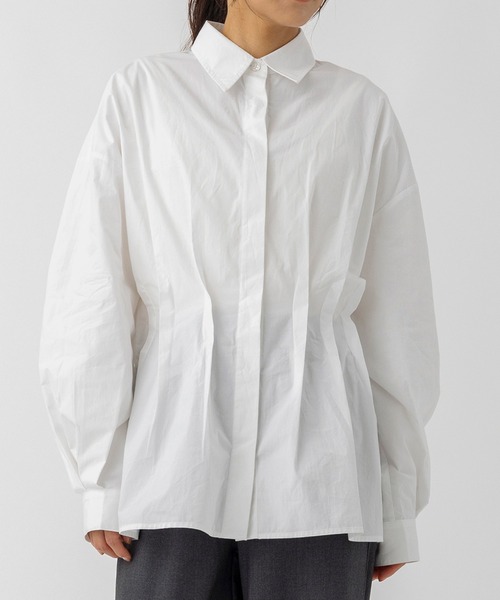 AJUGA.（アジュガ）の「ウエストタックシャツ（シャツ/ブラウス・レディース・チャコールグレー/ホワイト/ペールイエロー・S/M）」の21枚目の写真