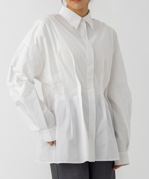 AJUGA.（アジュガ）の「ウエストタックシャツ（シャツ/ブラウス・レディース・チャコールグレー/ホワイト/ペールイエロー・S/M）」の22枚目の写真