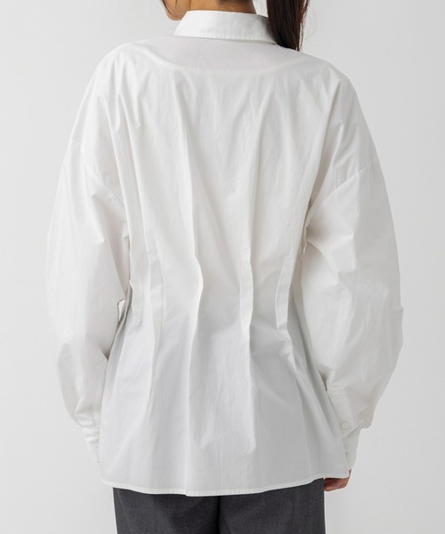 AJUGA.（アジュガ）の「ウエストタックシャツ（シャツ/ブラウス・レディース・チャコールグレー/ホワイト/ペールイエロー・S/M）」の13枚目の写真