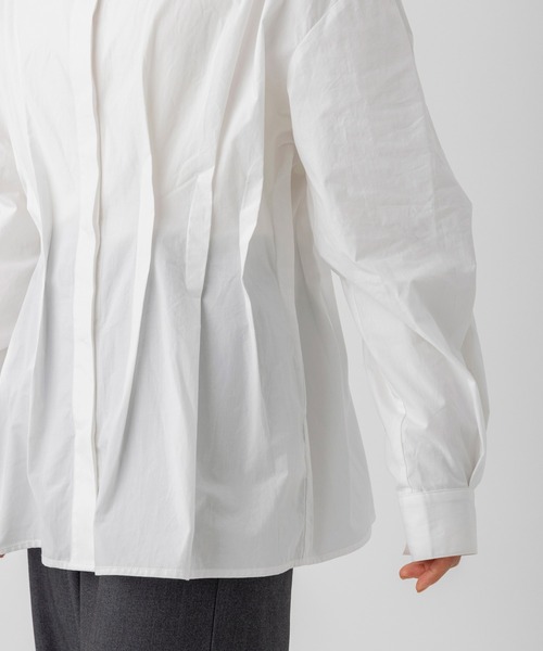 AJUGA.（アジュガ）の「ウエストタックシャツ（シャツ/ブラウス・レディース・チャコールグレー/ホワイト/ペールイエロー・S/M）」の15枚目の写真