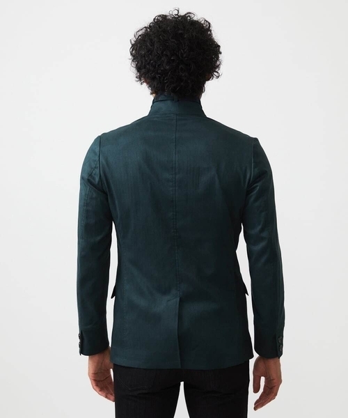 MICHEL KLEIN HOMME (ミッシェルクランオム)の「スエードコンバーチブルジャケット(テーラードジャケット・メンズ・グリーン/ネイビー/ベージュ・MEDIUM/LARGE/X-LARGE)」の16枚目の写真