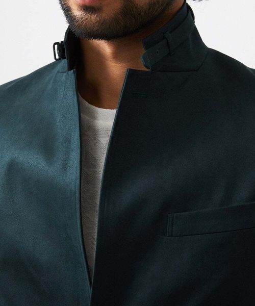 MICHEL KLEIN HOMME (ミッシェルクランオム)の「スエードコンバーチブルジャケット(テーラードジャケット・メンズ・グリーン/ネイビー/ベージュ・MEDIUM/LARGE/X-LARGE)」の17枚目の写真