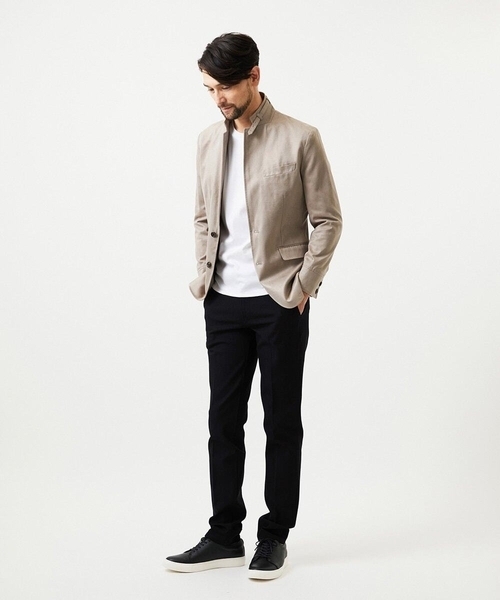 MICHEL KLEIN HOMME (ミッシェルクランオム)の「スエードコンバーチブルジャケット(テーラードジャケット・メンズ・グリーン/ネイビー/ベージュ・MEDIUM/LARGE/X-LARGE)」の6枚目の写真