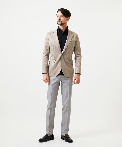 MICHEL KLEIN HOMME (ミッシェルクランオム)の「スエードコンバーチブルジャケット(テーラードジャケット・メンズ・グリーン/ネイビー/ベージュ・MEDIUM/LARGE/X-LARGE)」の8枚目の写真