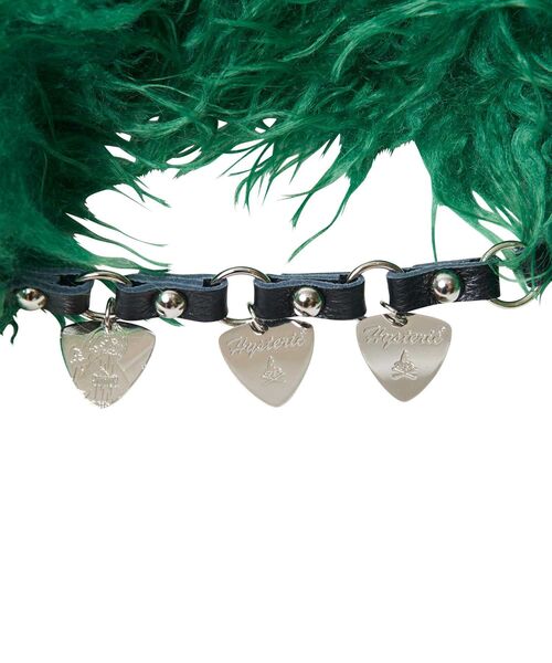 HYSTERIC GLAMOUR（ヒステリックグラマー）の「PICKレザーチェーン ファーマフラー（マフラー・レディース・ブラック/ピンク/グリーン・FREE）」の7枚目の写真