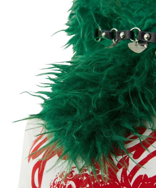 HYSTERIC GLAMOUR（ヒステリックグラマー）の「PICKレザーチェーン ファーマフラー（マフラー・レディース・ブラック/ピンク/グリーン・FREE）」の9枚目の写真