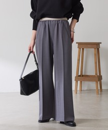 ラメストライプゴムベルトパンツ