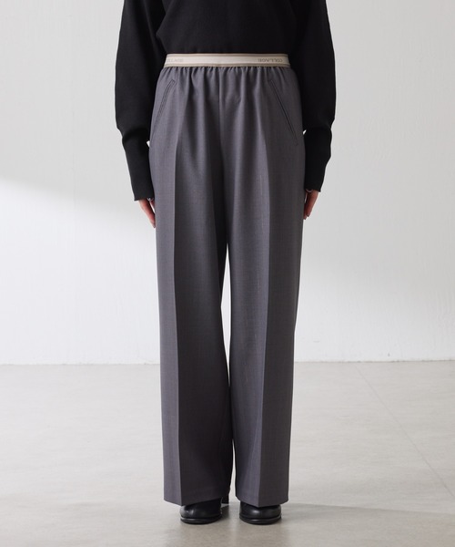 COLLAGE GALLARDAGALANTE（コラージュガリャルダガランテ）の「ラメストライプゴムベルトパンツ（スラックス・レディース・ベージュ/チャコールグレー・FREE）」の22枚目の写真