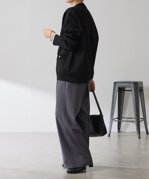 COLLAGE GALLARDAGALANTE（コラージュガリャルダガランテ）の「ラメストライプゴムベルトパンツ（スラックス・レディース・ベージュ/チャコールグレー・FREE）」の9枚目の写真