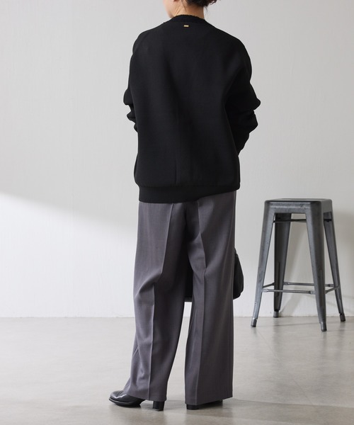 COLLAGE GALLARDAGALANTE（コラージュガリャルダガランテ）の「ラメストライプゴムベルトパンツ（スラックス・レディース・ベージュ/チャコールグレー・FREE）」の10枚目の写真