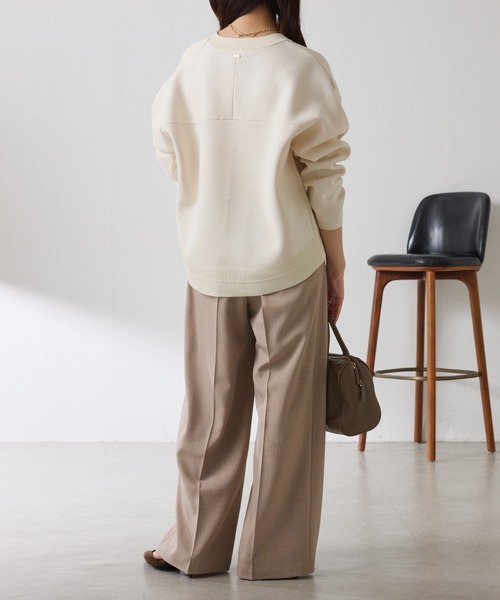 COLLAGE GALLARDAGALANTE（コラージュガリャルダガランテ）の「ラメストライプゴムベルトパンツ（スラックス・レディース・ベージュ/チャコールグレー・FREE）」の18枚目の写真