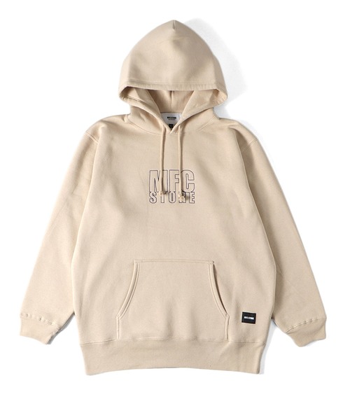 MFC STORE（エムエフシーストア）の「MFC STORE OUTLINE LOGO HOODIE（パーカー・メンズ・ブラック/ダークブラウン/ベージュ系/ネイビー・S/M/L/XL/XXL）」の4枚目の写真