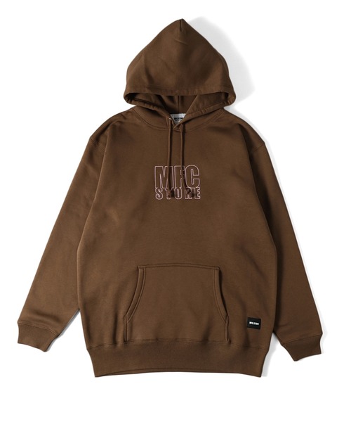 MFC STORE（エムエフシーストア）の「MFC STORE OUTLINE LOGO HOODIE（パーカー・メンズ・ブラック/ダークブラウン/ベージュ系/ネイビー・S/M/L/XL/XXL）」の3枚目の写真